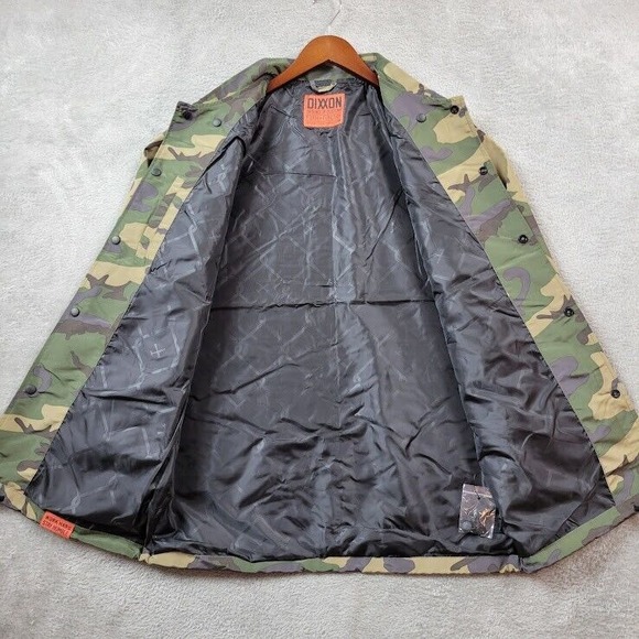Dixxon Flannel Windbreaker Jacket Mens Medium Camo Ground Up Customs Working‎ - Picture 3 of 12